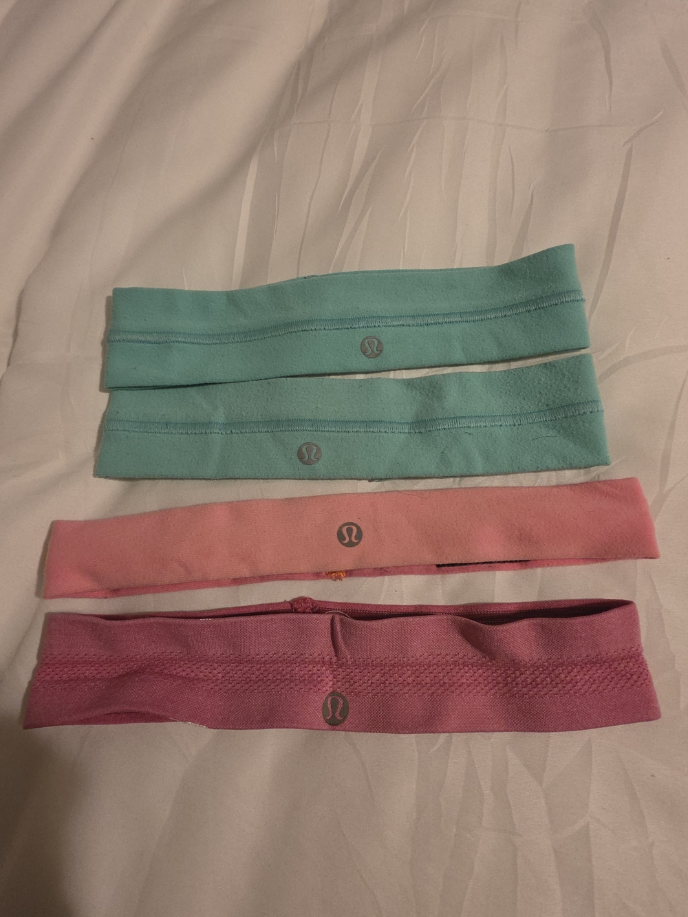 lululemon athletica Stretch Headbands - Mint, Coral, Rose